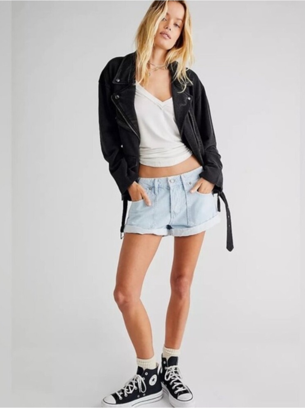 FREE PEOPLE We The Free Beginner's Luck Slouch Shorts